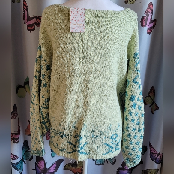 Free People Midnight Beach Oversized Pullover Sugar Mountain Combo Sweater - Picture 4 of 12